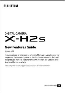 Fujifilm X H2S manual. Camera Instructions.